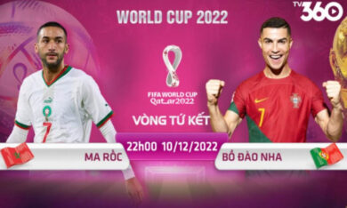 Xem trực tiếp World Cup 2022 Ma Rốc vs Bồ Đào Nha VTV2