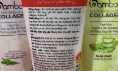 Thu hồi lô sữa rửa mặt Bamboo không đạt chất lượng