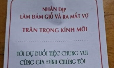 Xôn xao tấm thiệp mời dự đám giỗ vợ cũ và ra mắt vợ mới của cụ ông 81 tuổi