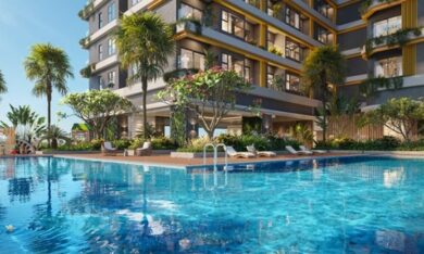 Căn hộ hai ban công phong cách vườn treo tại Dĩ An