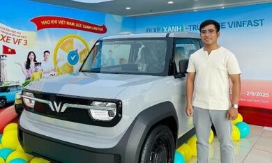 Khách đi Xanh SM trúng thưởng xe VinFast VF 3