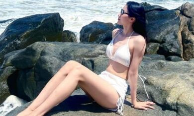 Hoa khôi bóng chuyền Kiều Trinh nóng bỏng với loạt ảnh bikini