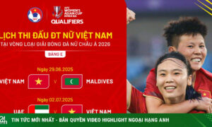 Lịch thi đấu vòng loại bóng đá nữ Asian Cup 2026, lịch thi đấu tuyển nữ Việt Nam