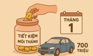 Mỗi tháng tiết kiệm 1 chỉ vàng, mất bao lâu thì mua được ô tô 700 triệu?