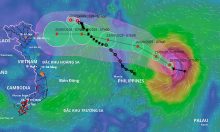 Bão Ragasa tăng cấp nhanh
