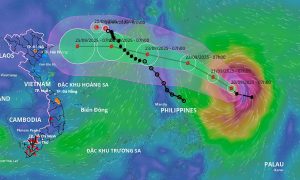 Bão Ragasa tăng cấp nhanh