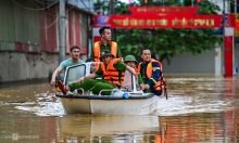 Lũ các sông miền Bắc đang lên